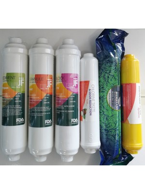 Aqualine 6'lı Kapalı Kasa Inlıne Filtre Seti Çift Karbon,platınum Membran