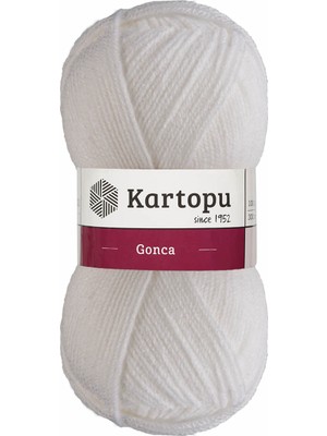 Kartopu Gonca K010 Beyaz El Ögrü Ipliği 100GR 300MT