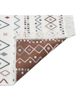 Eko Halı Arya Ar 05 Krem Yıkanabilir Çift Taraflı Pamuk Kilim