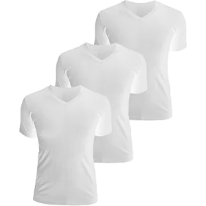 josejuan 3'lü Erkek Atlet V Yaka Yarım Kollu Suprem %100 Pamuk 3307