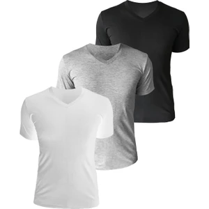josejuan 3'lü Erkek Atlet V Yaka Yarım Kollu Suprem %100 Pamuk 3307