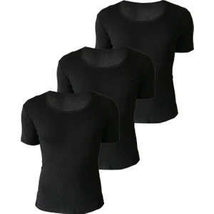 josejuan 3'lü Erkek Atlet Yuvarlak Yaka Yarım Kollu Ribana %100 Pamuk 3205