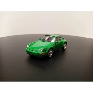 1:36 Porsche 911 Turbo Diecast Çek Bırak Model Araba (Yeşil)