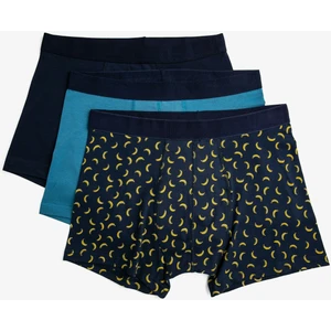 Desenli Pamuklu Basic Boxer Seti 3'lü
