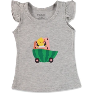 Yaz Kız Bebek Fırfırlı Atlet Tshirt