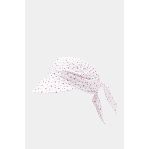 Çocuk Safari Bağlamalı Eşarp Siperli Bandana Plaj Şapkası 8-15 Yaş-Yıldız Desenli