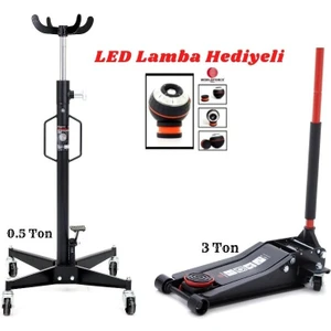 3 Ton Kriko ve 500 kg Şanzıman Kriko ve LED Lamba Hediyeli Set
