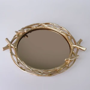 Mavera Aynalı Tepsi Vizon