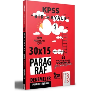 Benim Hocam Yayınları KPSS 2022 Bir Hayale Serisi Paragraf Denemeleri