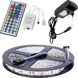 5 Metre Rgb Şerit LED 44 Tuşlu Kumanda 3 Çipli 5050 Smd