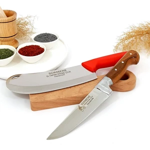 Mutfak Bıçak Seti 2'li  Kasap Bıçağı Pide Soğan Kesici