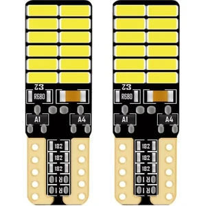 2 Adet Sarı Renk T10 Dipsiz LED Ampul 24 Ledli Park Ampulü Gündüz Farı Yüksek Işık Güçlü