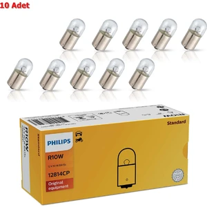 (10 Adet) Philips 12V R10W (10W ) Park-Sinyal Ampulu (67) 12814 Cp Standart Ean- 8711500483423