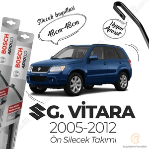 Suzuki Grand Vitara Muz Silecek Takımı (2005-2012) Bosch Aeroeco