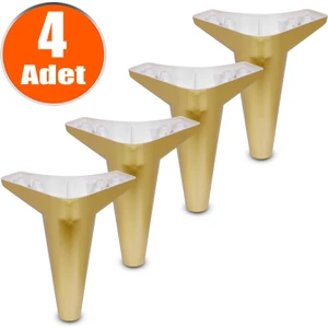 Aspen Lüks Mobilya Kanepe Koltuk Tv Ünitesi Baza Ayağı Ayakları 15 Cm Gold Atın (4 Adet) Plastik