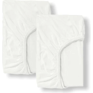 Bebek Özel   Pamuklu Bebek ve Çocuk Lastikli Çarşaf Beyaz 70X140 (2 Adet)