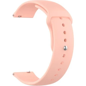 Amazfit Bip S 20MM Kordon Mat Düz Renkli Silikon Açık Pembe