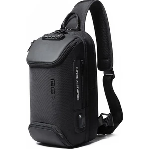 BG-7082 Kilitli ve USB Şarj Portlu Omuz Çantası - Siyah (Yurt Dışından)