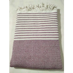 Pamuklu Kaymaz Hasır Dokuma Kolları Örten Koltuk Örtüsü Maxi Takım-Bordo