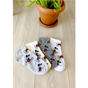Black Arden Socks 4'lü Karışık Renk Kadın Patik