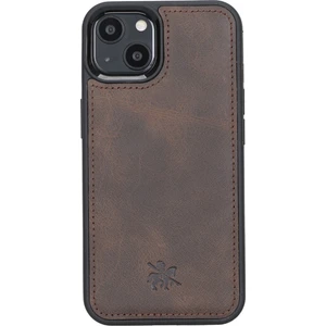 Apple iPhone 13 Lucca Koyu Kahverengi Deri Arka Telefon Kılıfı