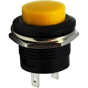 R13-507 16MM Yaylı Push Buton - Sarı IC-180A