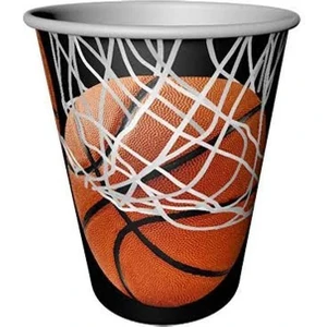 TBS8877 Balonevi, Basketbol, 8 Adet Kağıt Bardak, 220/240CC