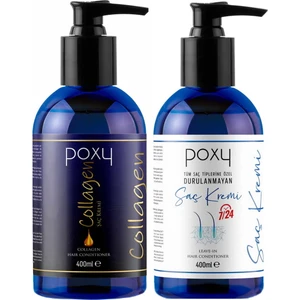 Collagen/ Biotin Özlü Saç Kremi 400 ml & Tüm Saç Tiplerine Özel Durulanmayan Saç Kremi 400 ml