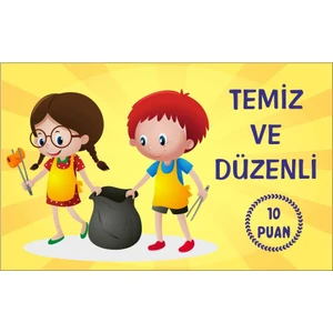 Temiz ve Düzenli Öğrenci Başarı Kartı 25'li