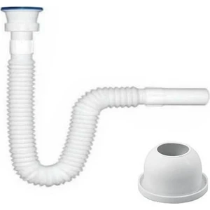 Lavabo-Evye Körüklü Rakorlu Sifon 70 cm + Adaptör Takoz Conta