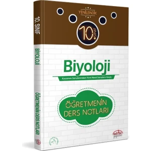 Editör Yayınları 10. Sınıf Biyoloji Öğretmenin Ders Notları