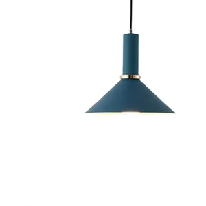 Retro Metal Dekoratif Metal Gece Mavisi Tekli Sarkıt Avize Çap 30 cm