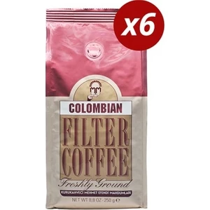 Kurukahveci Mehmet Efendi  Colombian Filter Coffee 250 gr 6 Adet