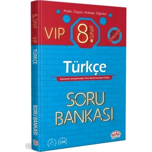 Editör Yayınları 8. Sınıf VIP Türkçe Soru Bankası