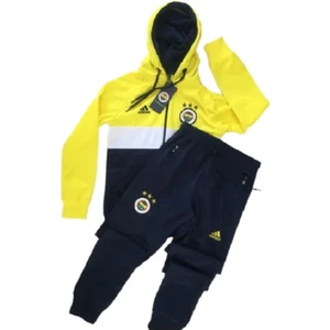Mavi Boncuk Kids Fenerbahçe Sarı Fermuarlı Erkek Çocuk Alt Üst Sweat Takım