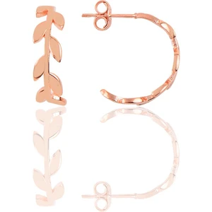 Söğütlü Silver Gümüş 17 mm Çapında Başak Modeli Yarım Halka Küpe