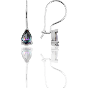 Söğütlü Silver Gümüş Mistik Taşlı Damla Modeli Çengelli Küpe