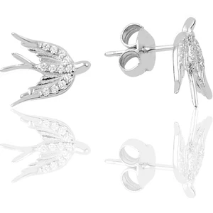 Söğütlü Silver Gümüş Kırlangıç Küpe