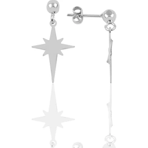 Söğütlü Silver Gümüş  Kutup Yıldız Modeli Küpe