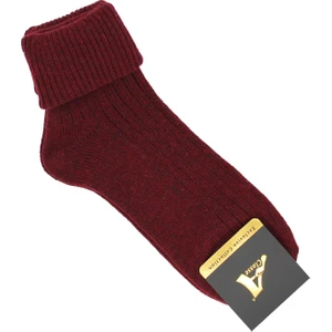 A Classe Yünlü Kıvrık Model Kadın Bordo Çorap