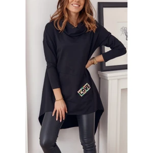 Kapüşonlu Asimetrik Oversize Tunik