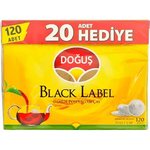 Doğuş Çay Black Label Demlik Süzen Poşet Çay 120'li