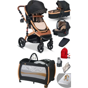 Baby Home 9 In 1 Set Baby Home 946 Single-To Travel Sistem Bebek Arabası ve 600 Nanny Oyun Parkı Park Yatak Beşik