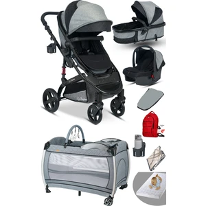 Baby Home 9 In 1 Set Baby Home 946 Single-To Travel Sistem Bebek Arabası ve 600 Nanny Oyun Parkı Park Yatak Beşik
