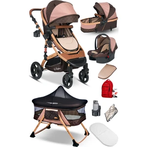 Baby Home 9 In 1 Set Baby Home 946 Single-To Travel Sistem Bebek Arabası ve 510 Lulla-Go Anne Yanı Bebek Sepeti Beşik