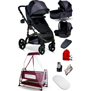 Baby Home 9 In 1 Set Baby Home 946 Single-To Travel Sistem Bebek Arabası ve 505 Maya Anne Yanı Bebek Sepeti Beşik