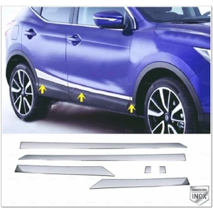 Nissan Qashqai 2014 -2021 Krom Yan Kapı Çıtası 6 Prç. P. Çelik