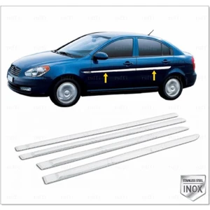 Hyundai Accent Era Krom Yan Kapı Çıtası 4 Kapı 2005 Üzeri P.çelik