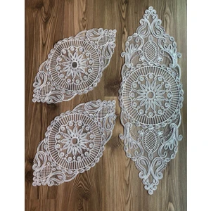 Anglez Kordone 3 Parça Yatak Odası Takımı Krem