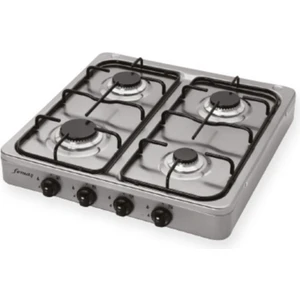 O-410 Inox 4 Gözlü Tüplü Set Üstü Ocak